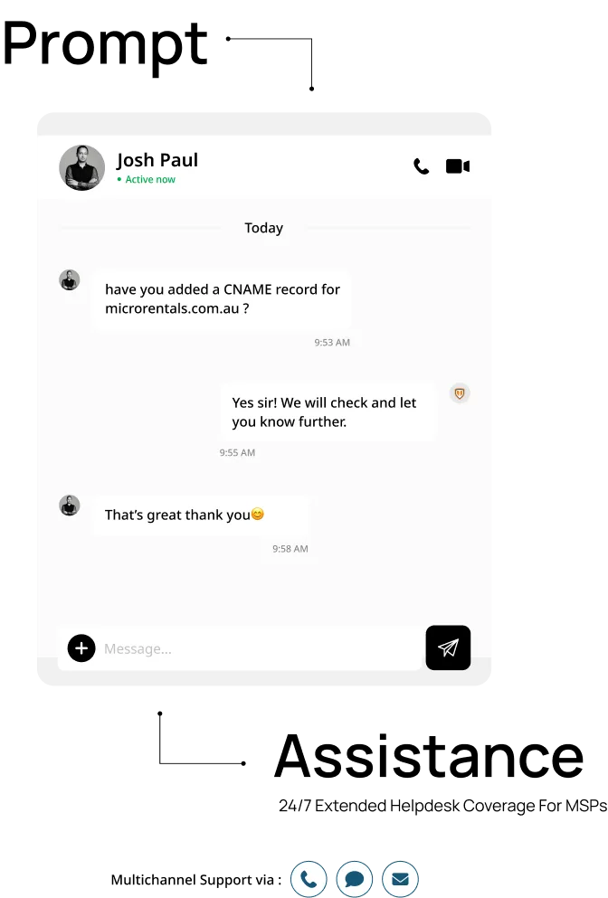 Dedicated Helpdesk Support