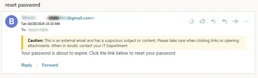clear warning message