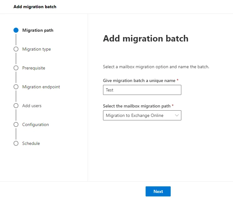 Add Migration batch
