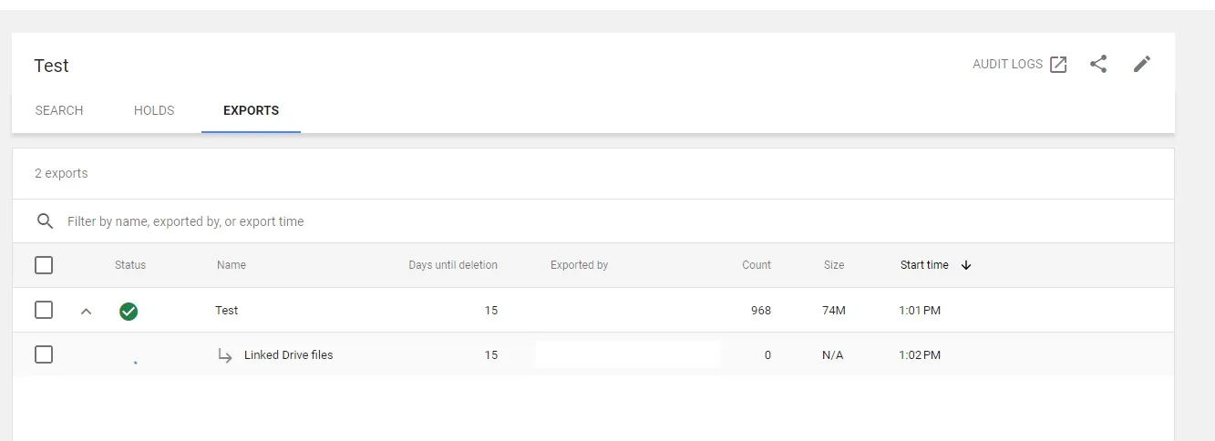  Google Vault Start Export