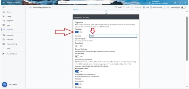 Power Automate portal  Off to On by clicking