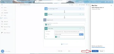 Power Automate Run flow Power Automate Run flow
