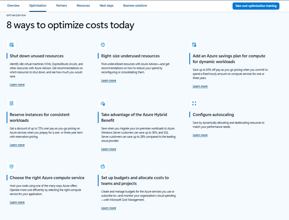 8 ways to Optimize Costs Today